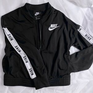 Nike Black and White Track Zip Up Jacket
